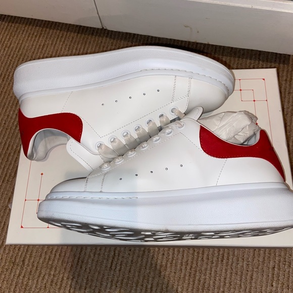 - Authentic Red & White Alexander McQueen Sneakers. - Picture 2 of 7